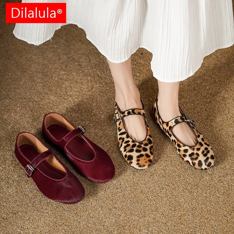 Dilaula 2025 Trend Horsehair Mary Janes Shoes For Women Fashion Round Toe Leopard Comfort Casual Flats Young Ladies Ballet Shoe
Dilaula 2025 Trend Horsehair Mary Janes Shoes For Women Fashion Round Toe Leopard Comfort Casual Flats Young Ladies Ballet Shoe
