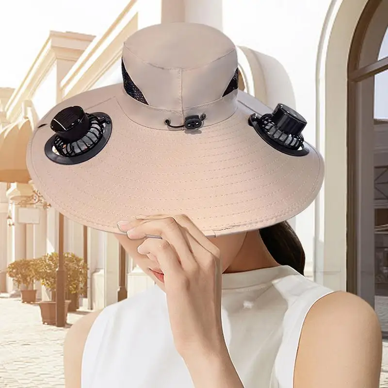 Hat with Fans Solar Power Bucket Hat Wide Brim UV Protection Headwear Outdoor Sports Gear for Women Men Beach fan sun hat
Hat with Fans Solar Power Bucket Hat Wide Brim UV Protection Headwear Outdoor Sports Gear for Women Men Beach fan sun hat