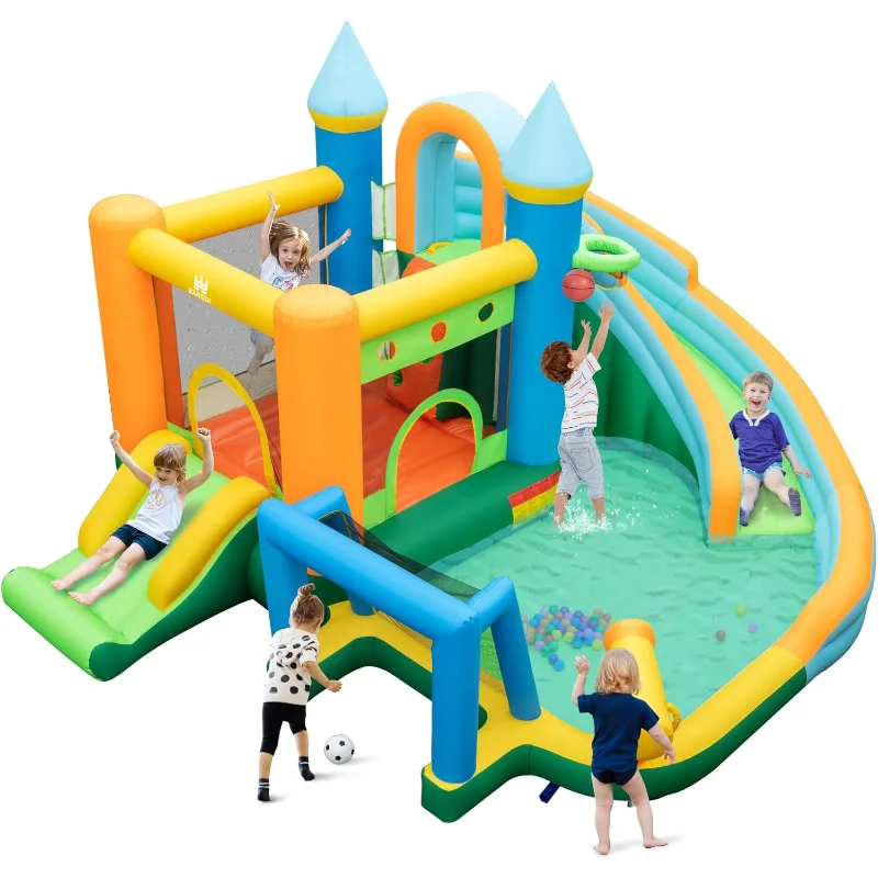 BOUNTECH Inflatable Water Slide, 9 in 1 Kids Water Park, Water Slide Bounce House Wet Dry Combo for Outdoor w/Splash Pool
BOUNTECH Inflatable Water Slide, 9 in 1 Kids Water Park, Water Slide Bounce House Wet Dry Combo for Outdoor w/Splash Pool