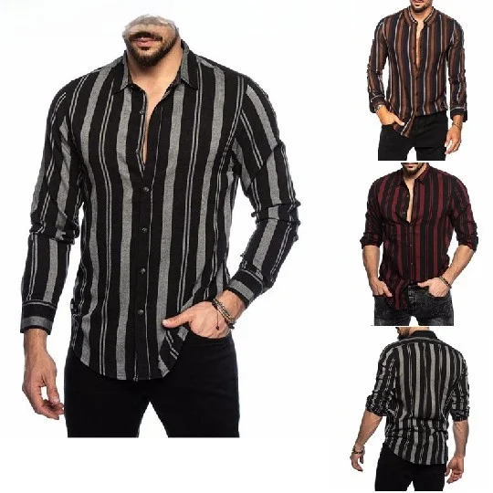 Men's Striped irt Bla White Faion Urban Sle Long Sve Slim Fit Coat Casual Wear All Seasons arp Collar Design
Men's Striped irt Bla White Faion Urban Sle Long Sve Slim Fit Coat Casual Wear All Seasons arp Collar Design