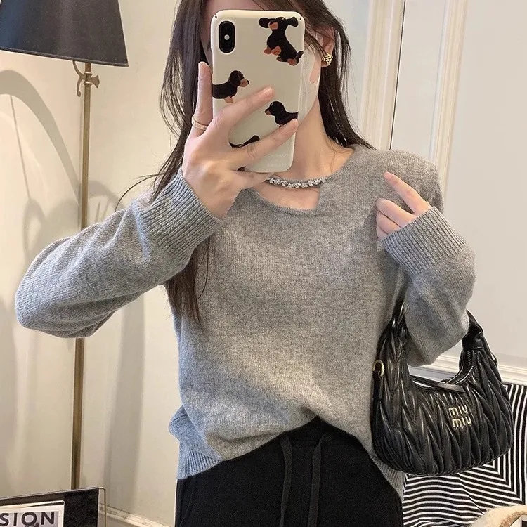 High-End Women's Camere Knitted Hollow out Sweater Base irt Inner Wear Winter Season Straight Cut Long Sve round Ne
High-End Women's Camere Knitted Hollow out Sweater Base irt Inner Wear Winter Season Straight Cut Long Sve round Ne