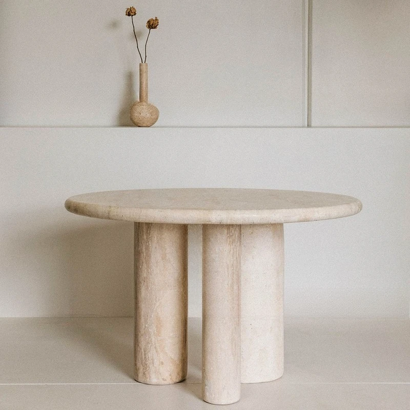 Nordic Simple Natural Travertine Dining Table Round Wabi Sand Wind Small Apartment Table Marble Italy
Nordic Simple Natural Travertine Dining Table Round Wabi Sand Wind Small Apartment Table Marble Italy