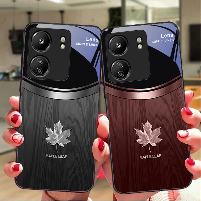 Wood Grain Maple Leaf For Xiaomi Redmi 13C Note13 12 Pro Plus 5G Note 9 13T Pro POCO X6 F5 F6 Black Tempered Glass Phone Case
Wood Grain Maple Leaf For Xiaomi Redmi 13C Note13 12 Pro Plus 5G Note 9 13T Pro POCO X6 F5 F6 Black Tempered Glass Phone Case