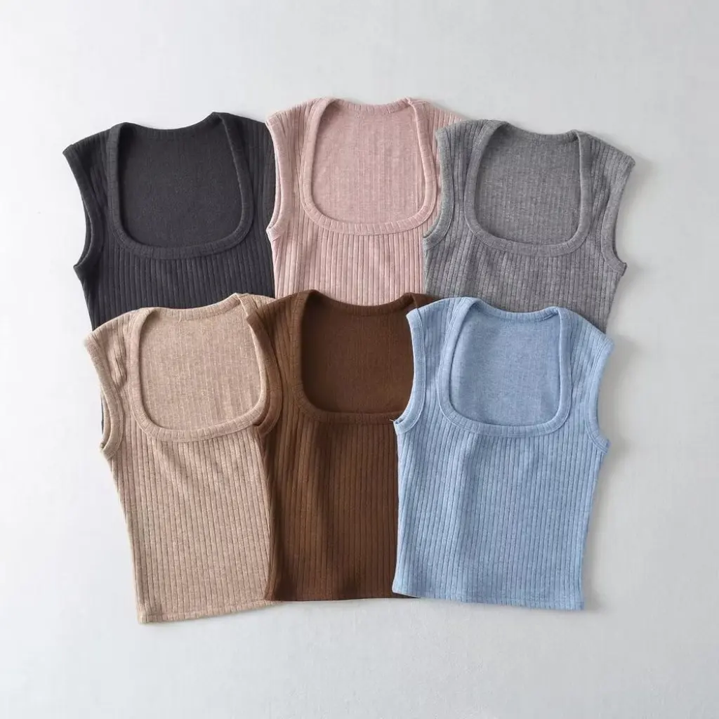 YPFF Women's Fashion Knitted Short Vest Solid Color Slim-Fit High Waist Sleeveless Top Large Square Collar
YPFF Women's Fashion Knitted Short Vest Solid Color Slim-Fit High Waist Sleeveless Top Large Square Collar