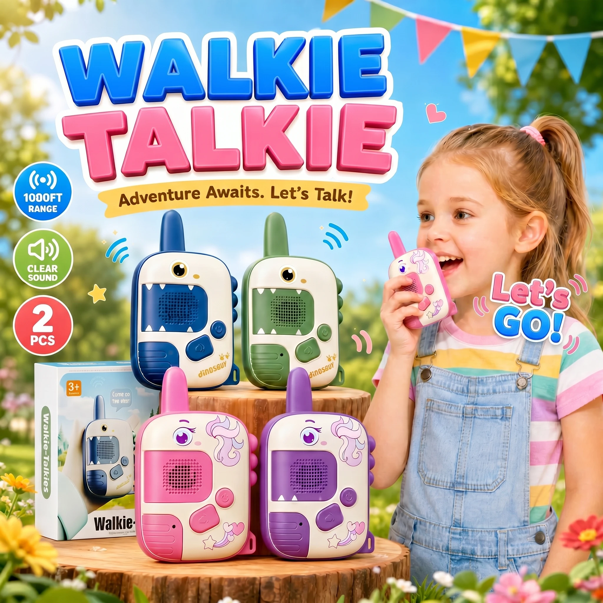 Walkie Talkies for Kids, Dinosaur Toys for 3+ Year Old Boys and Girls, Unicorn Walkie Talkies Birthday Toy Gifts for 3 Year Old Girls, Educational Radio Toy for 3+ Boys Outdoor Game, Cool Toys, 3 Miles Range for Outside Game, Camping, Hiking, Cheap Toys
Walkie Talkies for Kids, Dinosaur Toys for 3+ Year Old Boys and Girls, Unicorn Walkie Talkies Birthday Toy Gifts for 3 Year Old Girls, Educational Radio Toy for 3+ Boys Outdoor Game, Cool Toys, 3 Miles Range for Outside Game, Camping, Hiking, Cheap Toys