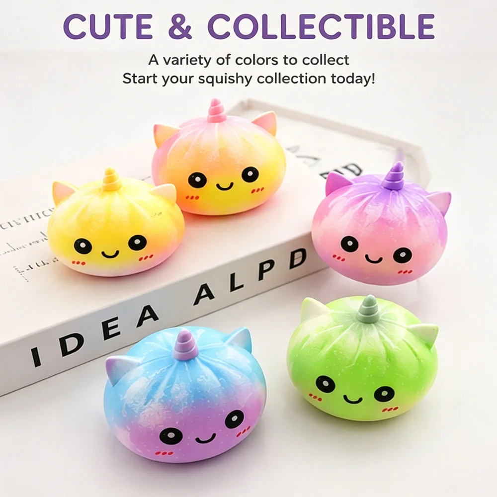 Unicorn Cat Ear Bao Bun Squishy Rainbow Gradient Soft Squeeze Anxiety Relief Office Desk Companion Vent Gadget Random Gift
Unicorn Cat Ear Bao Bun Squishy Rainbow Gradient Soft Squeeze Anxiety Relief Office Desk Companion Vent Gadget Random Gift