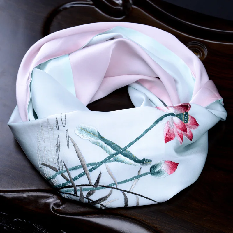 Scarf Female Suzhou Embroidery Cheongsam Shawl to Give Mom Spring and Autumn Handmade
Scarf Female Suzhou Embroidery Cheongsam Shawl to Give Mom Spring and Autumn Handmade