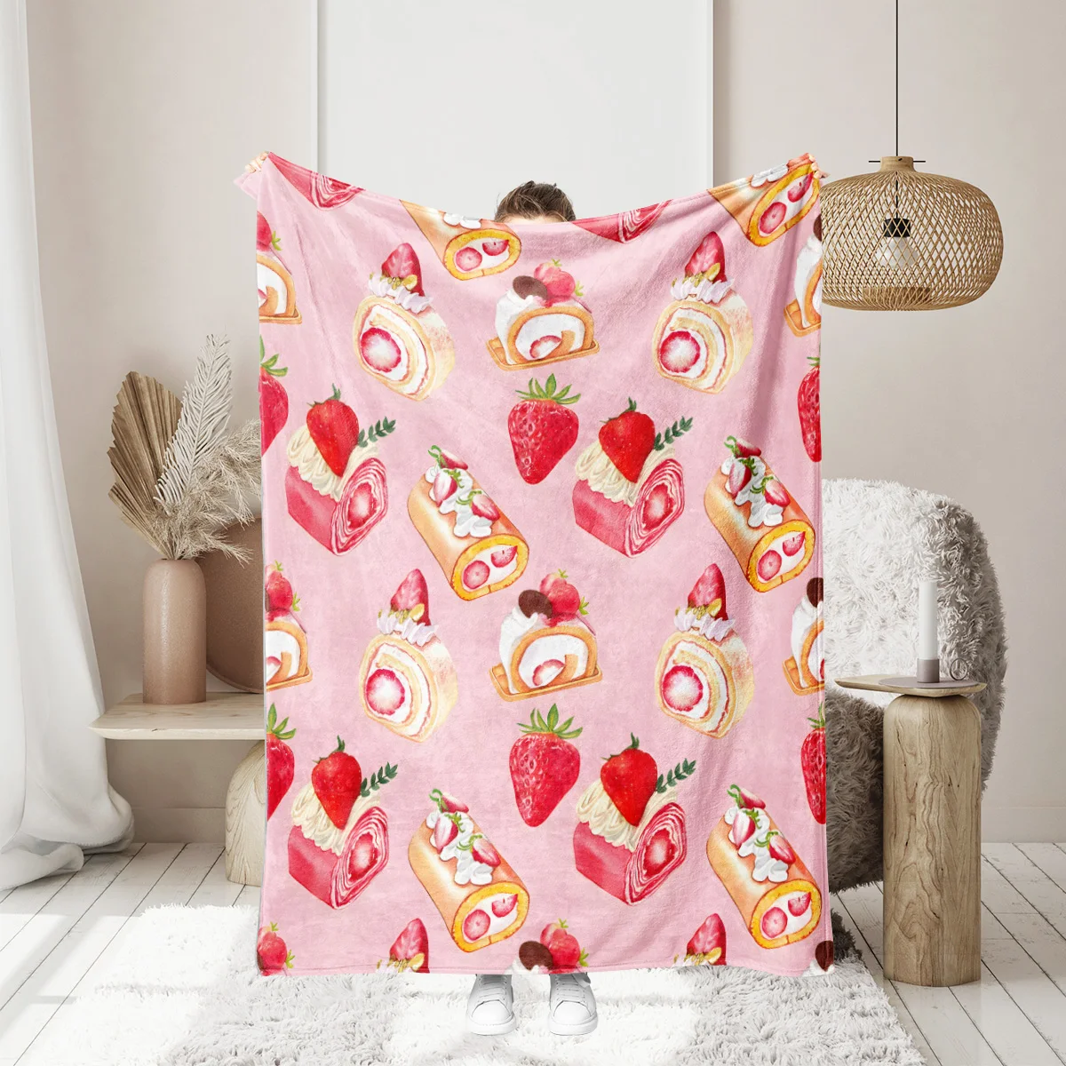 1PC Pink ice cream pattern printed flannel blanket, suitable for sofas, beds, travel, camping chairs, warm blanket, ideal gift
1PC Pink ice cream pattern printed flannel blanket, suitable for sofas, beds, travel, camping chairs, warm blanket, ideal gift