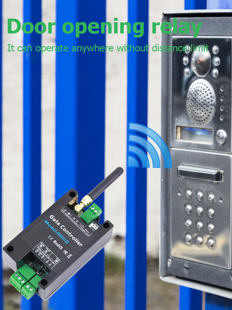 G202 GSM-реле для открывания дверей, беспроводной привод для ворот с бесплатным звонком, аксессуары для мобильного телефона 4G, дистанционное управление для гаражных ворот и рольставней
G202 GSM-реле для открывания дверей, беспроводной привод для ворот с бесплатным звонком, аксессуары для мобильного телефона 4G, дистанционное управление для гаражных ворот и рольставней