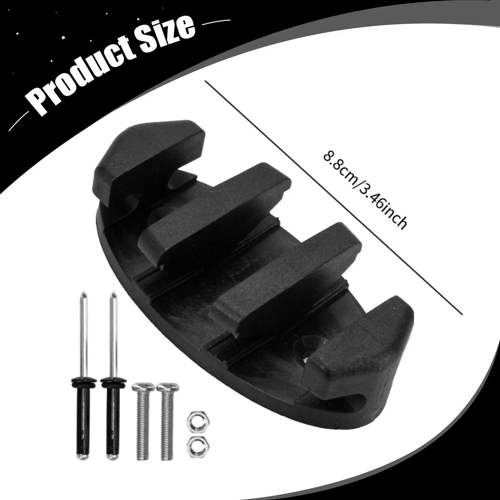 2 Pieces Zig Zag Cleat Kit Parts Kayak Fittings Nylon Rope Holder for Mooring Marine
2 Pieces Zig Zag Cleat Kit Parts Kayak Fittings Nylon Rope Holder for Mooring Marine