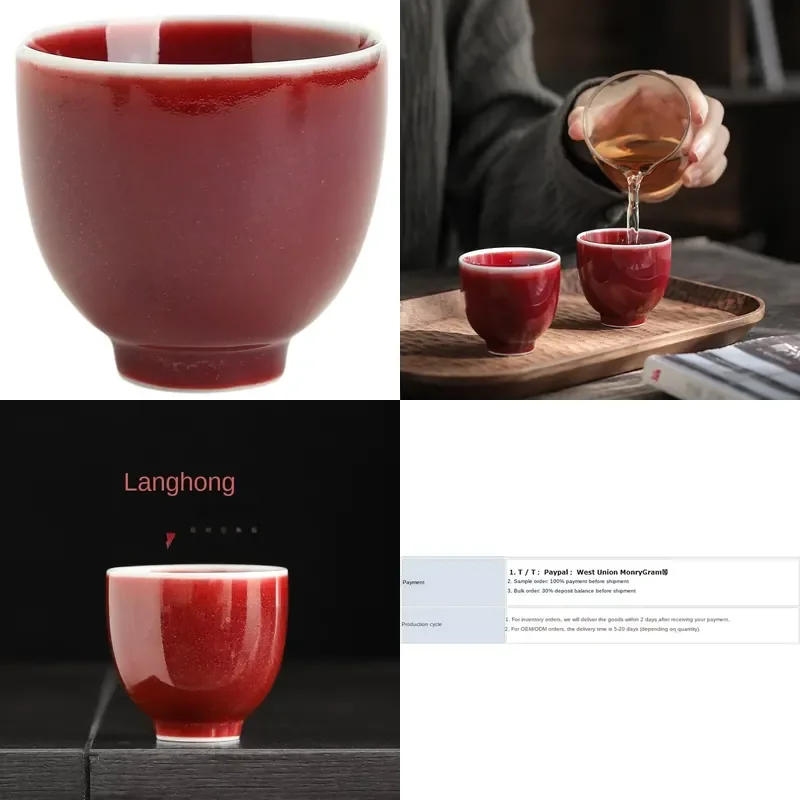 【CHIMU HOME】 Lang Red Glaze Wenchang Cup for Raw Ore Glaze Red Glaze Master Cup Water Drop Flame Logo Royal Supply Personal
【CHIMU HOME】 Lang Red Glaze Wenchang Cup for Raw Ore Glaze Red Glaze Master Cup Water Drop Flame Logo Royal Supply Personal