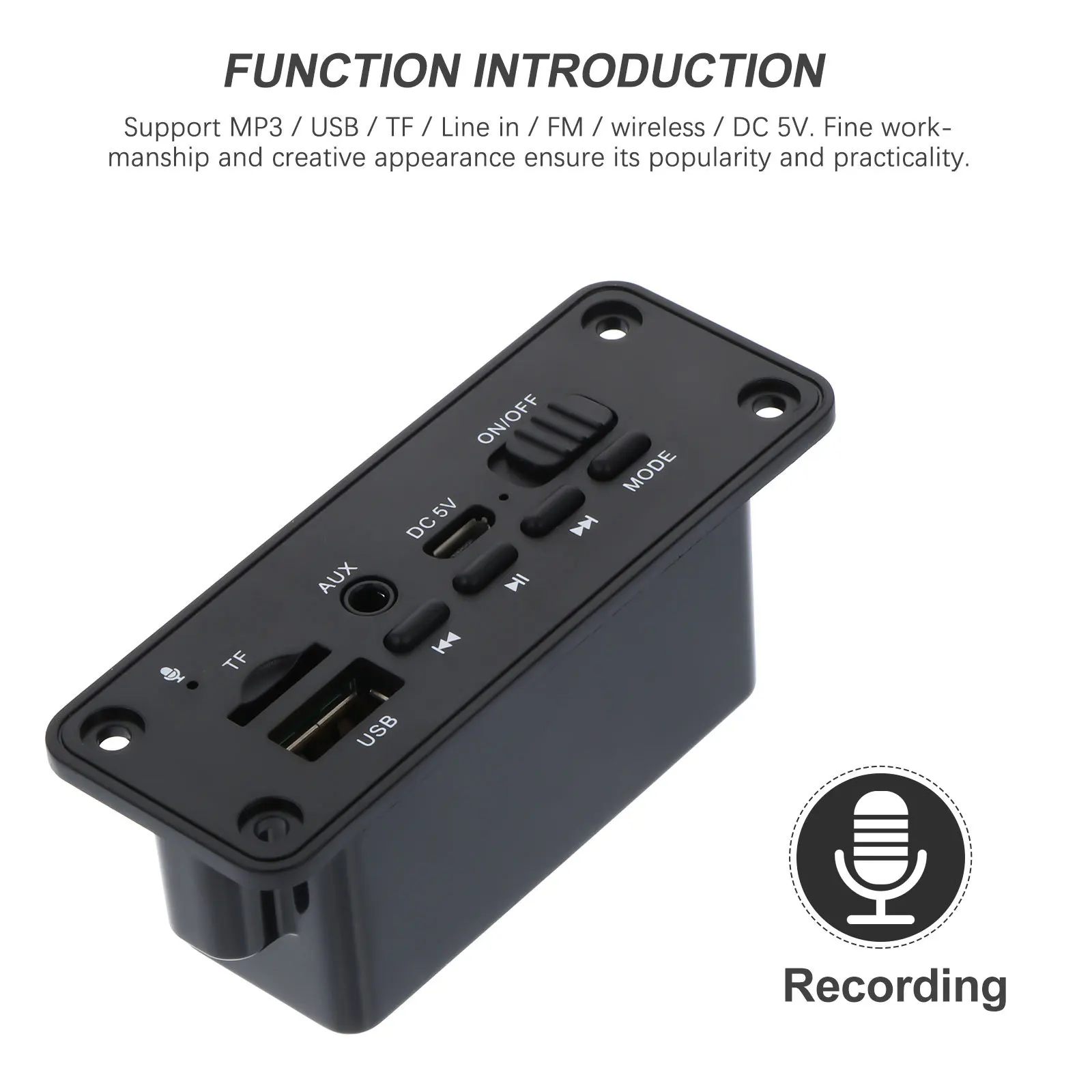 Wireless Mp3 Decoder Board 2 X 3W Amplifier Board Fm Receiver USB Aux Line in Mode Wireless Amplifier
Wireless Mp3 Decoder Board 2 X 3W Amplifier Board Fm Receiver USB Aux Line in Mode Wireless Amplifier