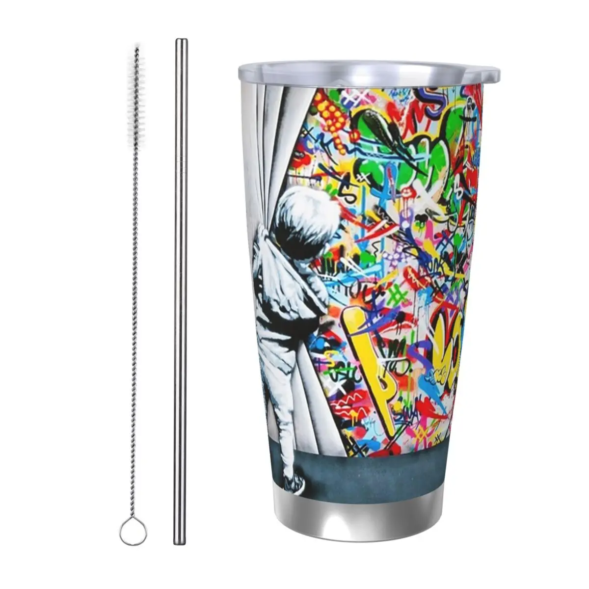 Behind The Curtain Boy Banksy Street Art Mural Stainless Steel Tumbler Vacuum Insulated Mug Thermal Cold Bottle Straw 20oz
Behind The Curtain Boy Banksy Street Art Mural Stainless Steel Tumbler Vacuum Insulated Mug Thermal Cold Bottle Straw 20oz
