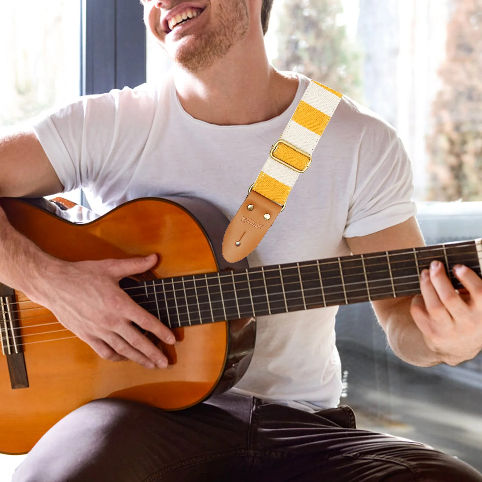 Adjustable Thickened Striped Guitar Strap Replacement Safe Practical Long-Lasting Gift for Musicians Beginners Christmas
Adjustable Thickened Striped Guitar Strap Replacement Safe Practical Long-Lasting Gift for Musicians Beginners Christmas