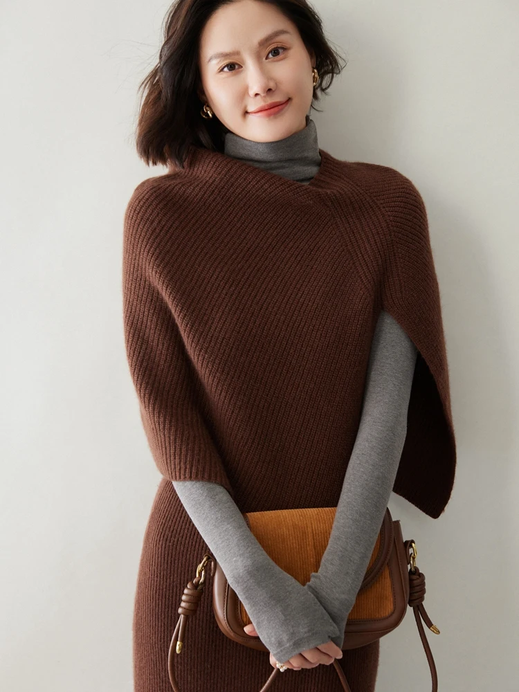 100% Cashmere Shawl Cloak Autumn Winter Women Slit Pullover Scarf Thick Warm Versatile Outwear Knit Neck Cover Elegant Fashion
100% Cashmere Shawl Cloak Autumn Winter Women Slit Pullover Scarf Thick Warm Versatile Outwear Knit Neck Cover Elegant Fashion