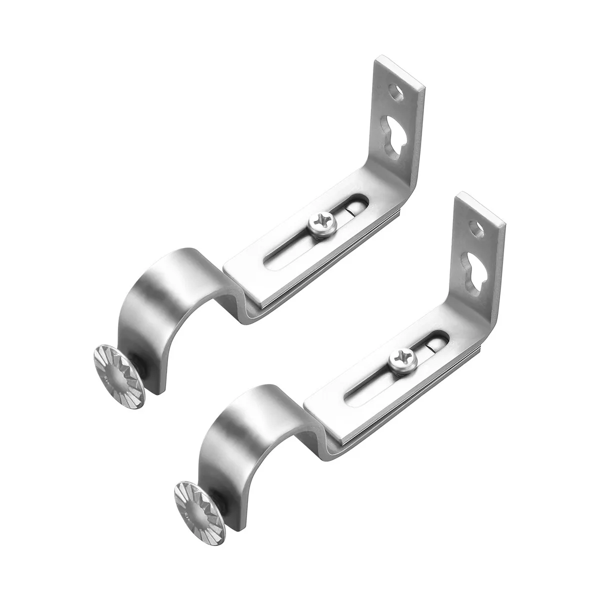 2Pcs Curtain Pole Bracket 18-22Mm Matte Nickel Plated Iron Curtain Holder Adjustable Mounting Bracket for Rod Drapery Support
2Pcs Curtain Pole Bracket 18-22Mm Matte Nickel Plated Iron Curtain Holder Adjustable Mounting Bracket for Rod Drapery Support