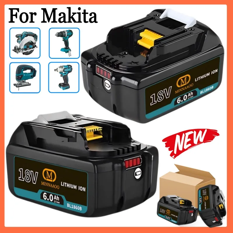Genuine For Makita 18V Battery 6000mAh Lithium, Fast Charging Replacement for BL1840 BL1850 BL1830 Makita Power Tool Battery 
Genuine For Makita 18V Battery 6000mAh Lithium, Fast Charging Replacement for BL1840 BL1850 BL1830 Makita Power Tool Battery