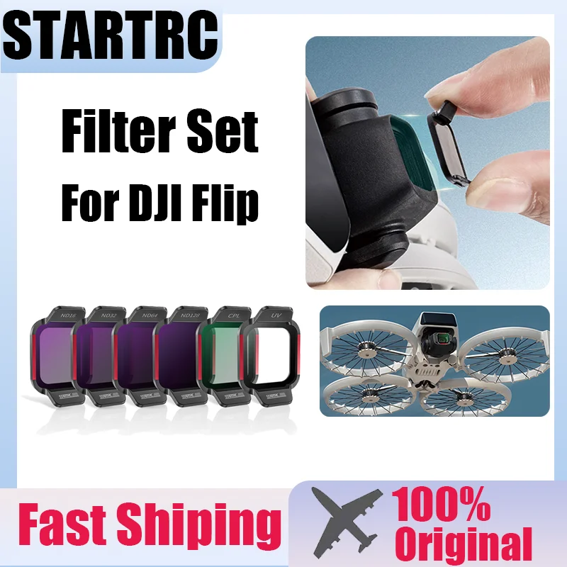 Набор фильтров для дрона STARTRC для DJI FLIP ND16/32/64/128 UV CPL с пряжкой, многослойное покрытие, оптическое стекло, линза для дрона для улицы
Набор фильтров для дрона STARTRC для DJI FLIP ND16/32/64/128 UV CPL с пряжкой, многослойное покрытие, оптическое стекло, линза для дрона для улицы