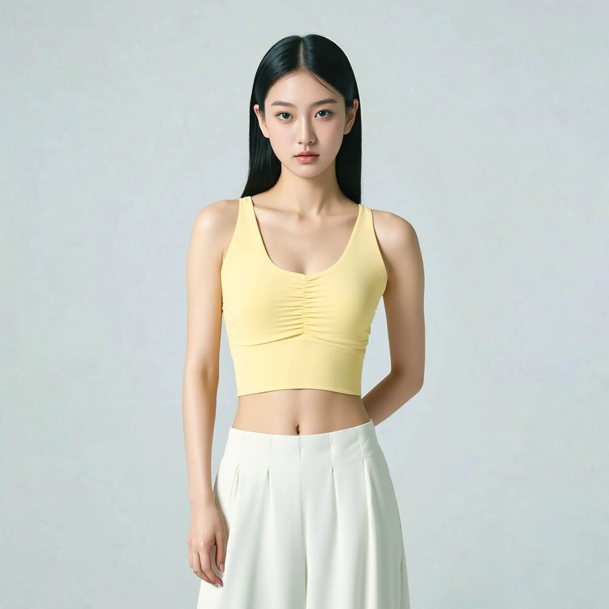 Four Line Shoulder Strap Vest Lady's Solid Color Underwear Vest Suitable Sports Yoga Women's Clothing Two Ways to Wear
Four Line Shoulder Strap Vest Lady's Solid Color Underwear Vest Suitable Sports Yoga Women's Clothing Two Ways to Wear