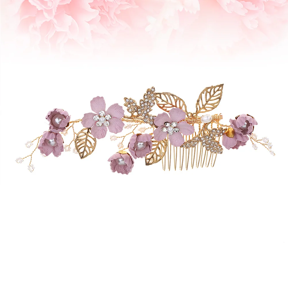 Цветочный заколка-гребень для волос, фиолетовый, свадебный, со стразами и жемчугом, бисерная отделка, элегантный, легкий, для выпускного вечера и торжеств
Цветочный заколка-гребень для волос, фиолетовый, свадебный, со стразами и жемчугом, бисерная отделка, элегантный, легкий, для выпускного вечера и торжеств