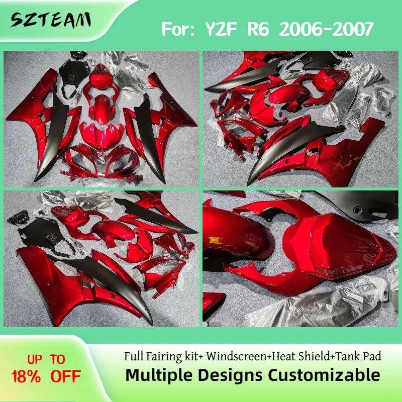 Новый стильный комплект обтекателей для Yamaha YZF R6 2006 2007, полный комплект обтекателей для литьевого кузова, крышка панели капота ABS YZFR6 06 07
Новый стильный комплект обтекателей для Yamaha YZF R6 2006 2007, полный комплект обтекателей для литьевого кузова, крышка панели капота ABS YZFR6 06 07
