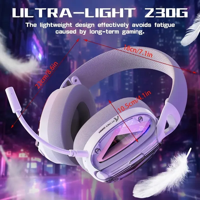 MAMBASNAKE x ATTACK SHARK L60 Lightweight Wireless Gaming Headset Over-Ear,Wired/BT/2.4GTri-Mode,40mm Drivers
MAMBASNAKE x ATTACK SHARK L60 Lightweight Wireless Gaming Headset Over-Ear,Wired/BT/2.4GTri-Mode,40mm Drivers
