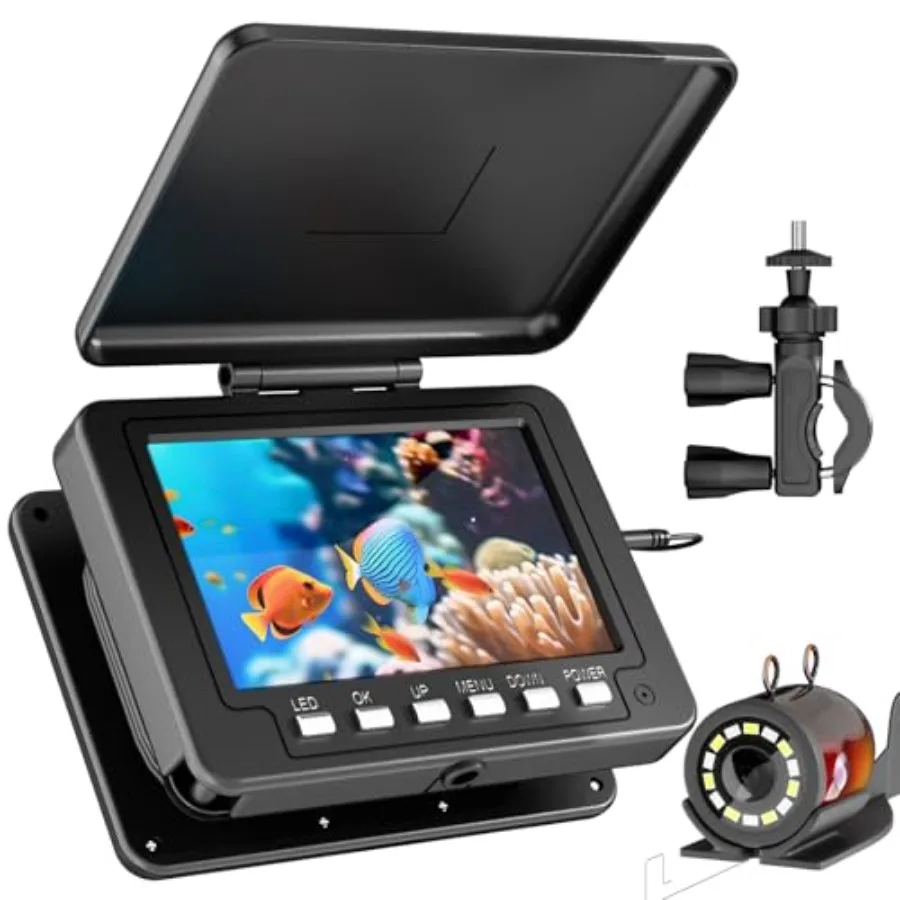 Underwater Fishing Camera 5" LCD Monitor Portable Fish Camera with Light Waterproof IP68 for Ice Fishing, Lake Sea Boat Kayak F
Underwater Fishing Camera 5" LCD Monitor Portable Fish Camera with Light Waterproof IP68 for Ice Fishing, Lake Sea Boat Kayak F