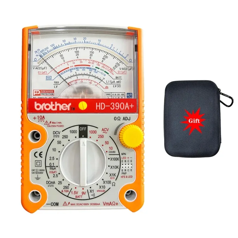 Brother HD-390A + аналоговый мультиметр, высокоточный механический электрик, указатель для домашнего обслуживания, мультиметр, полная защита
Brother HD-390A + аналоговый мультиметр, высокоточный механический электрик, указатель для домашнего обслуживания, мультиметр, полная защита