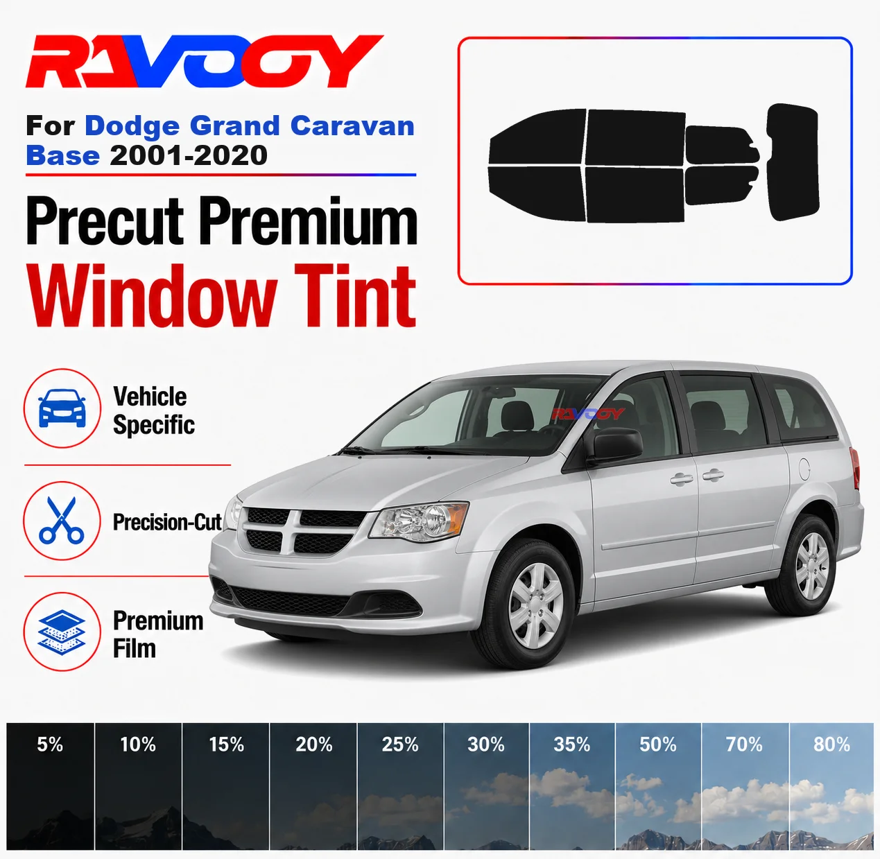 Premium Precut Window Tint Kit Front Rear Windows Rear Windshield For Dodge Grand Caravan Base 2001-2020 Nano Ceramic Film
Premium Precut Window Tint Kit Front Rear Windows Rear Windshield For Dodge Grand Caravan Base 2001-2020 Nano Ceramic Film