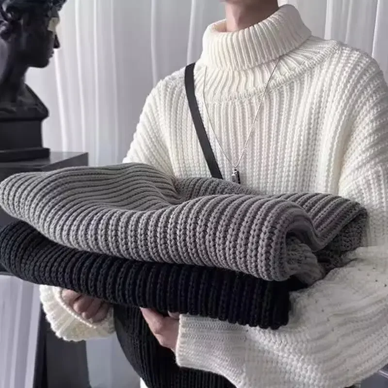 Turtleneck Knitwear Autumnr and Winter High Collar Loose Fit Knitted Sweaters for Men Casual Top Pullover Man
Turtleneck Knitwear Autumnr and Winter High Collar Loose Fit Knitted Sweaters for Men Casual Top Pullover Man