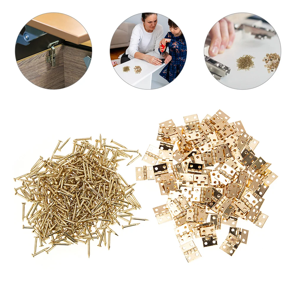 50 Pcs All Bronze 2 Points Mini Hinge Cabinet Hinges Bird House Pure Copper Miniature Furniture
50 Pcs All Bronze 2 Points Mini Hinge Cabinet Hinges Bird House Pure Copper Miniature Furniture