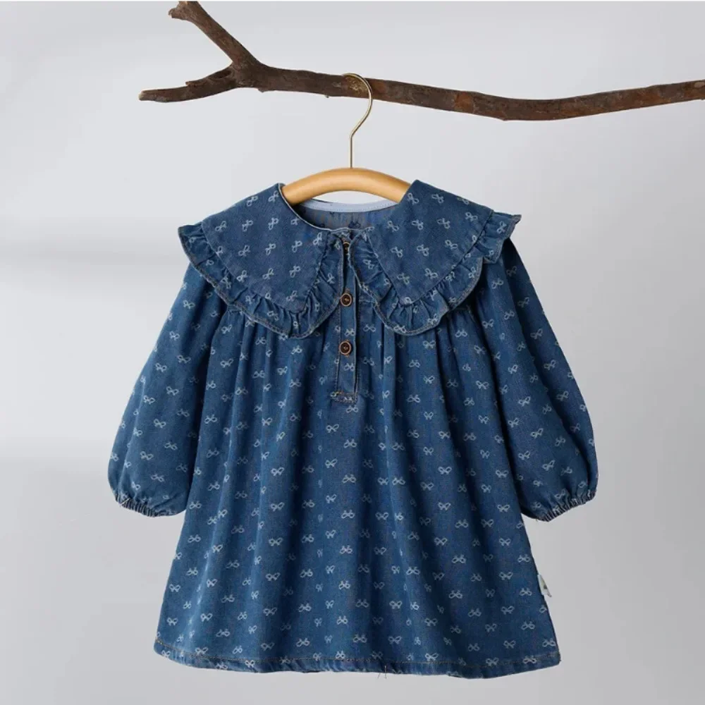 Girls Denim Dress Spring Autumn 2025 Baby Cowboy Girl's Denim Dress Big Lapel Children Clothes
Girls Denim Dress Spring Autumn 2025 Baby Cowboy Girl's Denim Dress Big Lapel Children Clothes