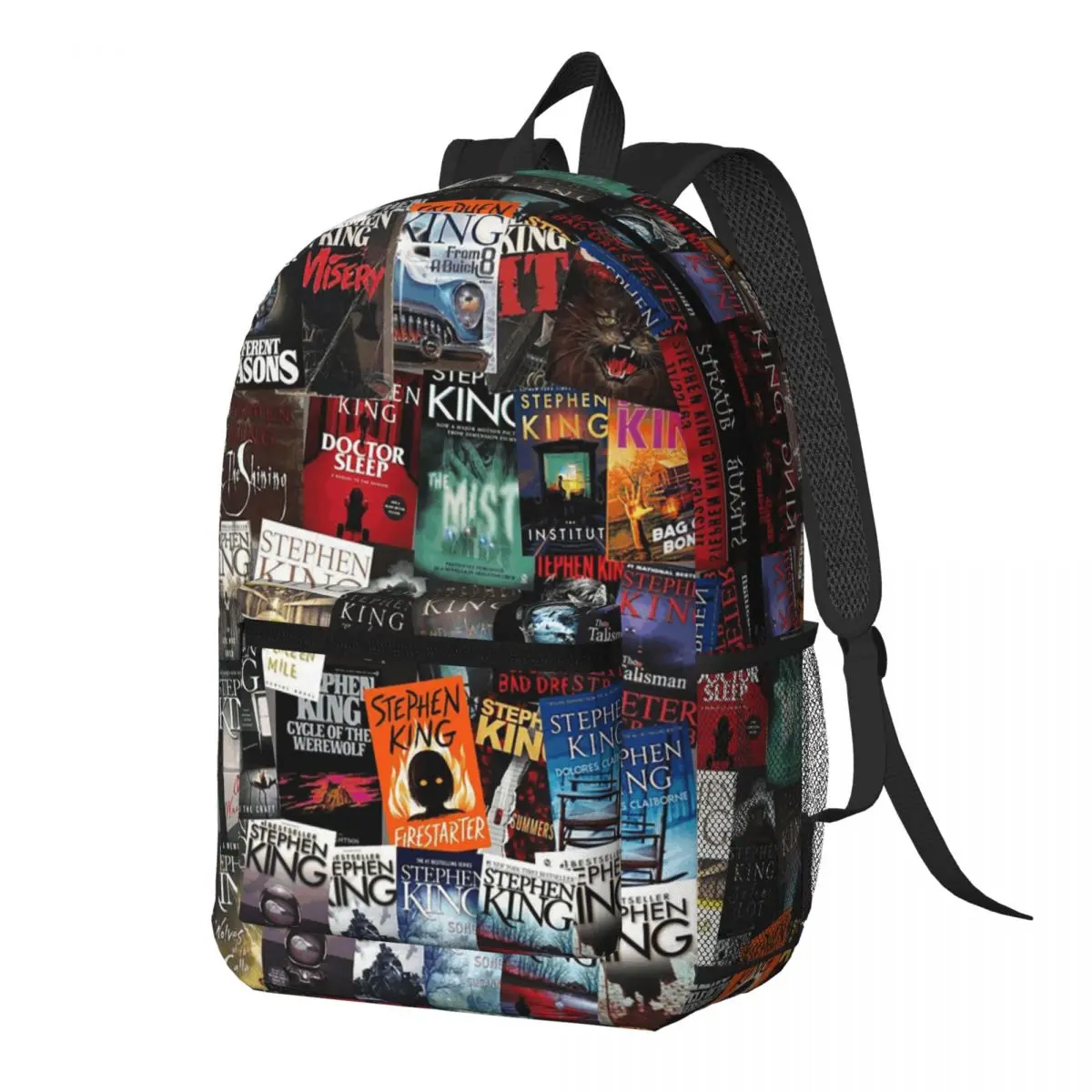 Stephen King Book Covers, Horror Bookworm Backpack Daypack Large Capacity BookBag School Bag Shoulder Bags for Men Women
Stephen King Book Covers, Horror Bookworm Backpack Daypack Large Capacity BookBag School Bag Shoulder Bags for Men Women
