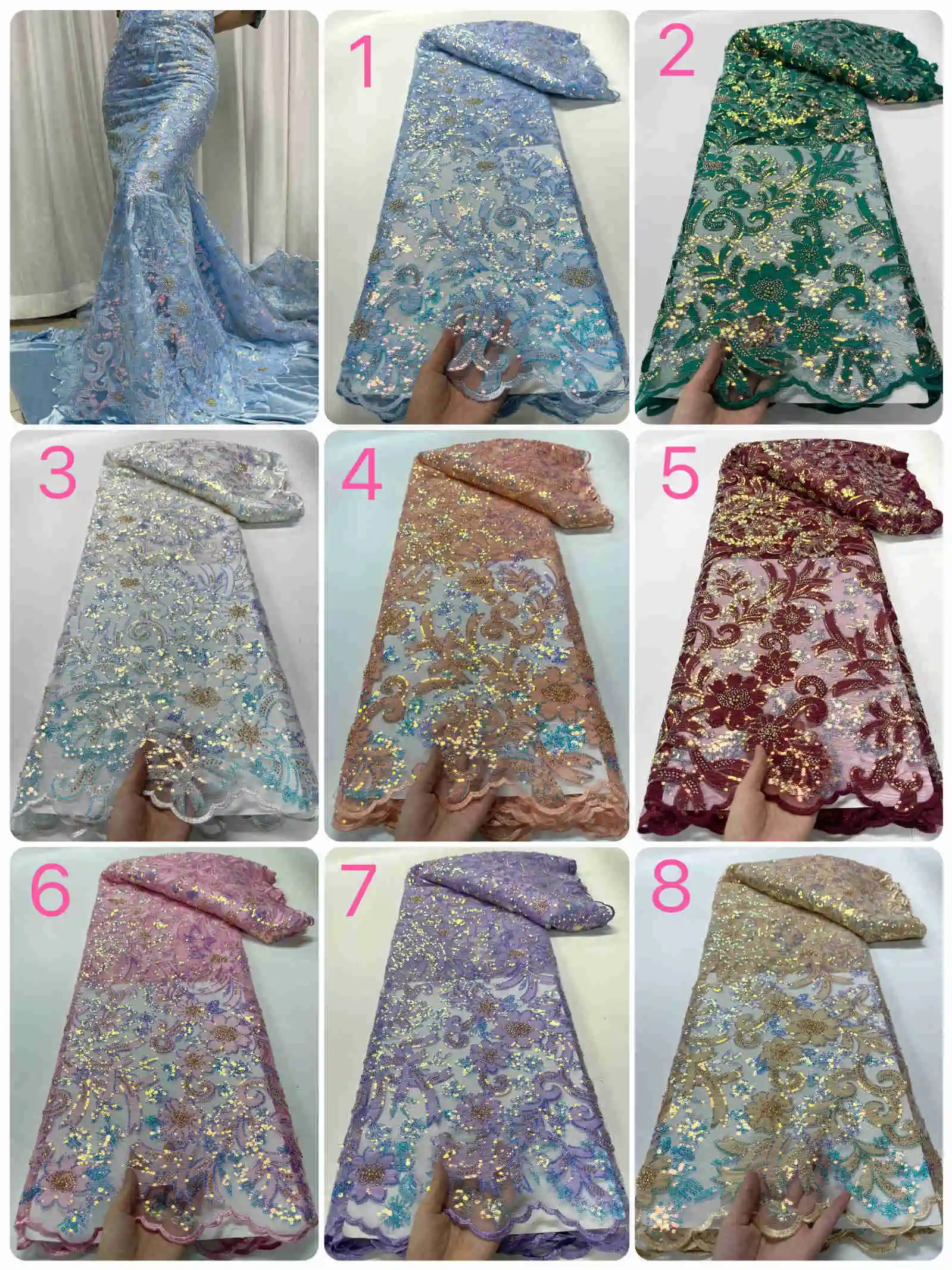 Beaded Lace Fabric Luxury For Evening Dress Sequin Beads Lace Fabrics White Tulle Net Lace Wedding African Bridal Fabric 2024
Beaded Lace Fabric Luxury For Evening Dress Sequin Beads Lace Fabrics White Tulle Net Lace Wedding African Bridal Fabric 2024