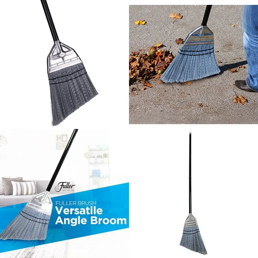 Angle Broom Heavy Duty Broom with Split End Bristles, Steel Handle, Indoor/Outdoor Floor Sweeper for Home, Garage, Patio
Angle Broom Heavy Duty Broom with Split End Bristles, Steel Handle, Indoor/Outdoor Floor Sweeper for Home, Garage, Patio