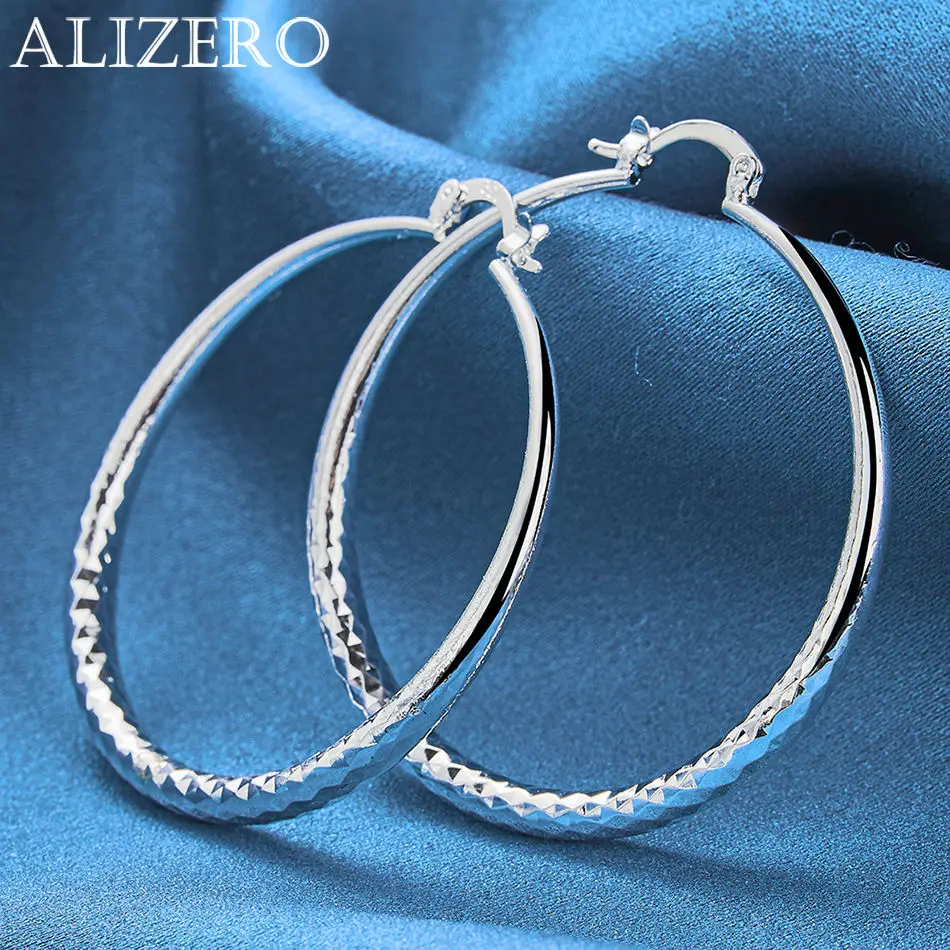 ALIZERO 925 Sterling Silver 50MM Hoop Earrings for Women Fashion Accessories Jewelry Unique Pattern Design Perfect Gift Idea
ALIZERO 925 Sterling Silver 50MM Hoop Earrings for Women Fashion Accessories Jewelry Unique Pattern Design Perfect Gift Idea