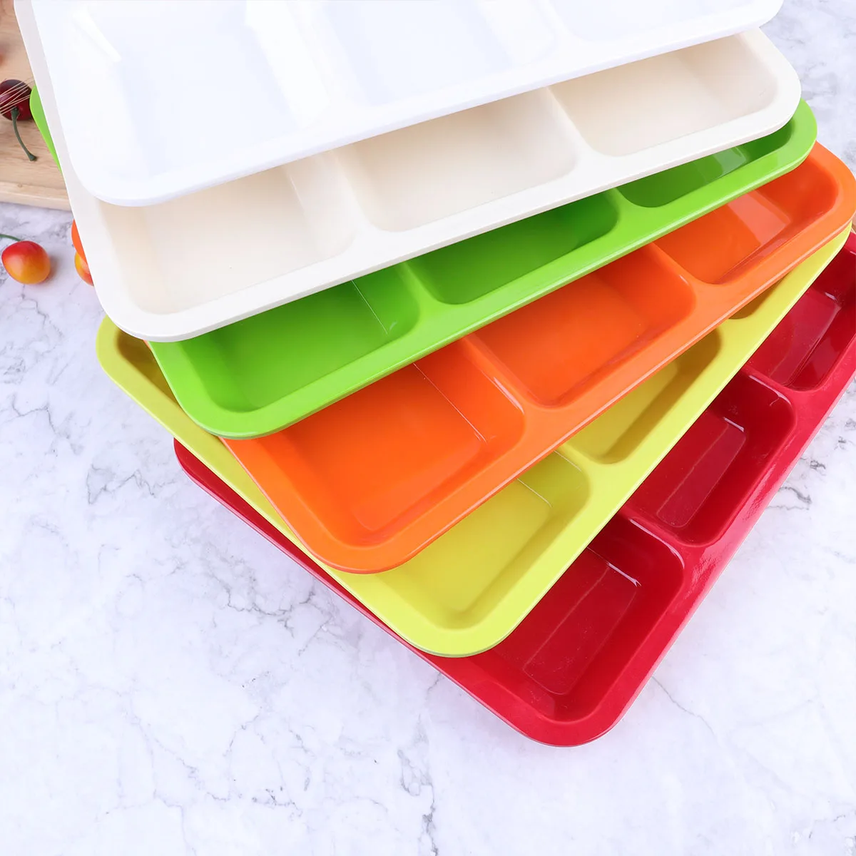 Anti-fall Partition Plate Tableware White Divided Serving Tray Sectional Dish Plastic Separating Dish High Quality for Family 
Anti-fall Partition Plate Tableware White Divided Serving Tray Sectional Dish Plastic Separating Dish High Quality for Family