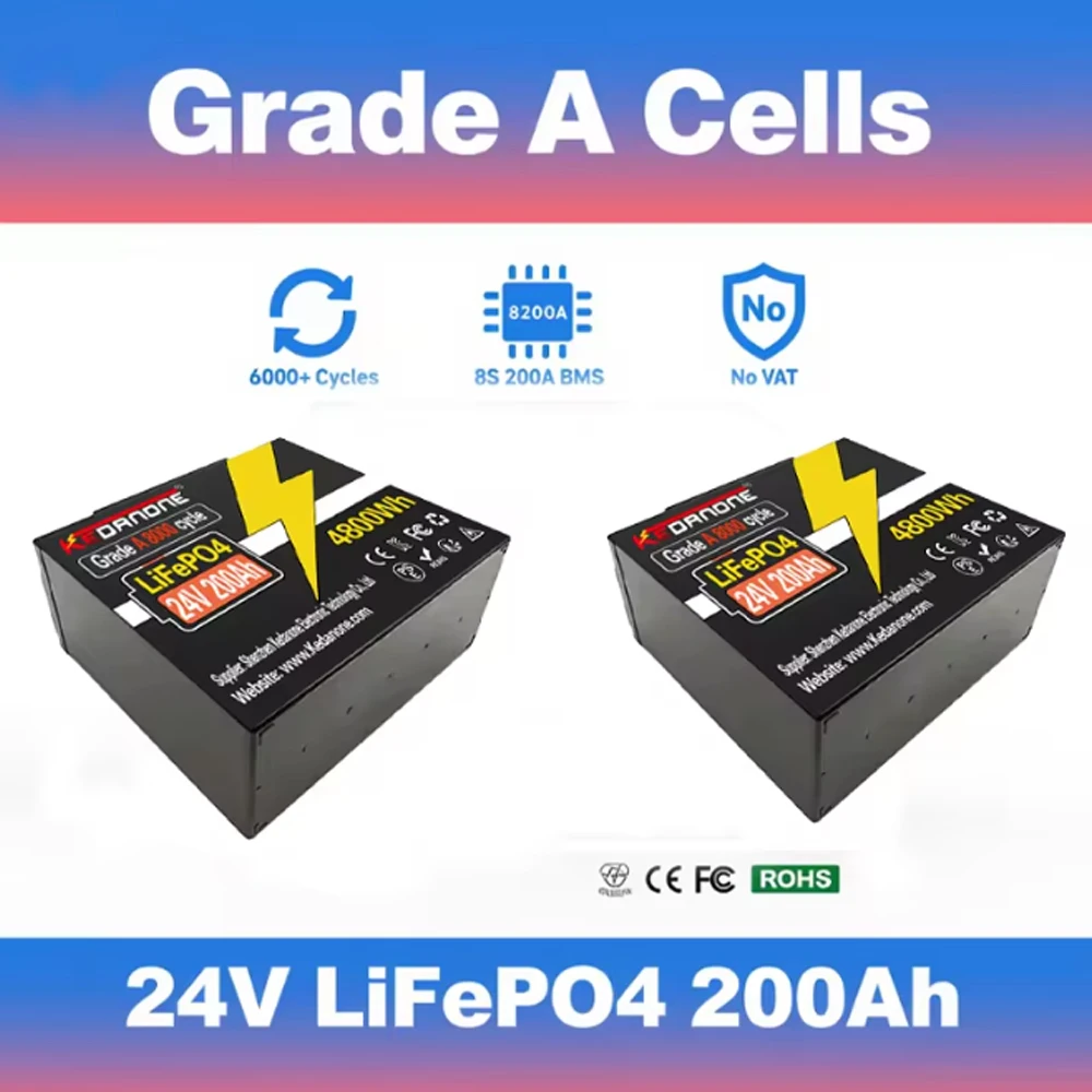 24V LiFePO4 220Ah 32700 Battery Built-in BMS Rechargeable Lithium Iron Phosphate Solar Power System RV House Trolling Motor
24V LiFePO4 220Ah 32700 Battery Built-in BMS Rechargeable Lithium Iron Phosphate Solar Power System RV House Trolling Motor