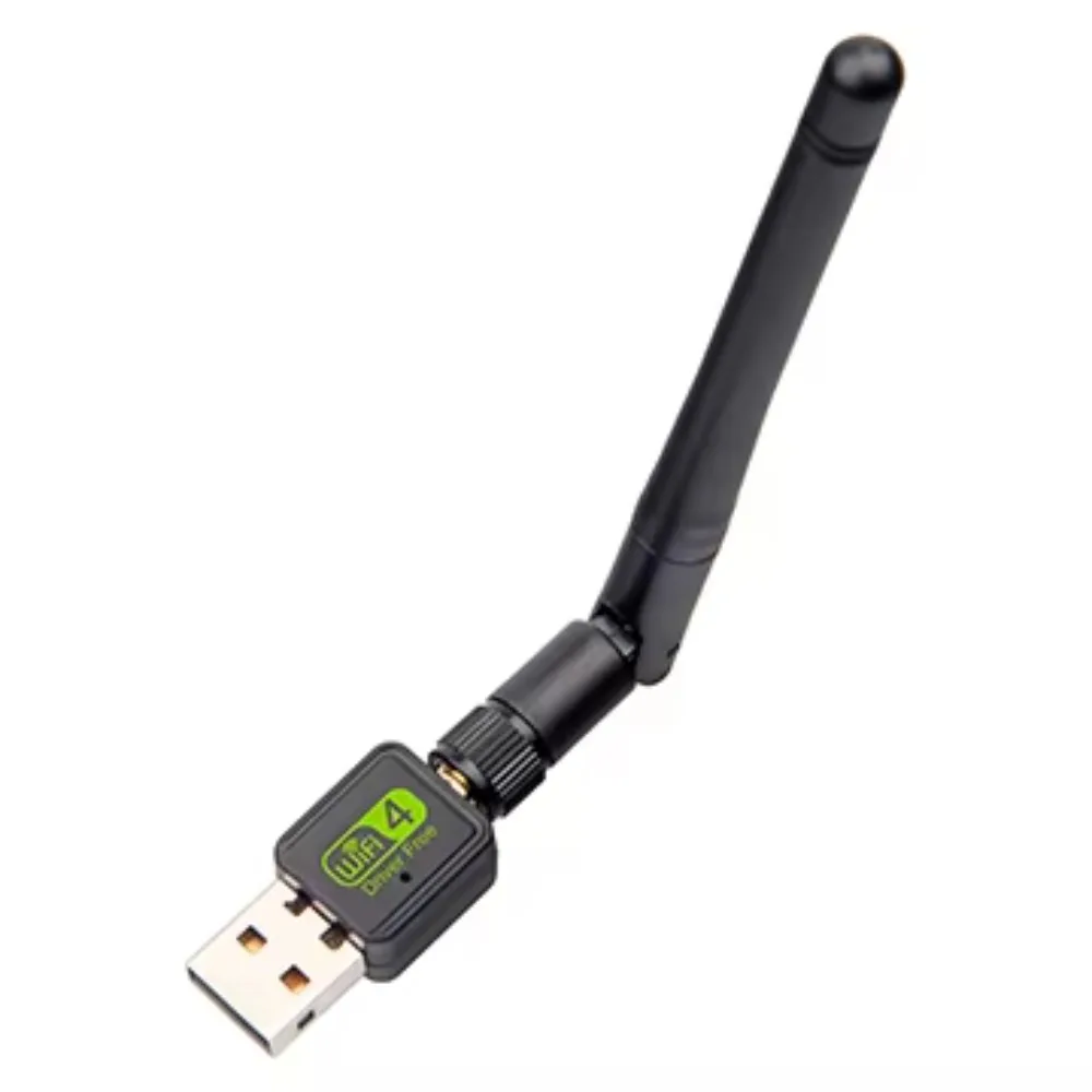 150Mbps USB WiFi Adapter 2dBi Antenna Driver-Free Win7/8/10/11 Desktop Laptop WiFi Receiver Linux MAC AP Mode Dongle
150Mbps USB WiFi Adapter 2dBi Antenna Driver-Free Win7/8/10/11 Desktop Laptop WiFi Receiver Linux MAC AP Mode Dongle
