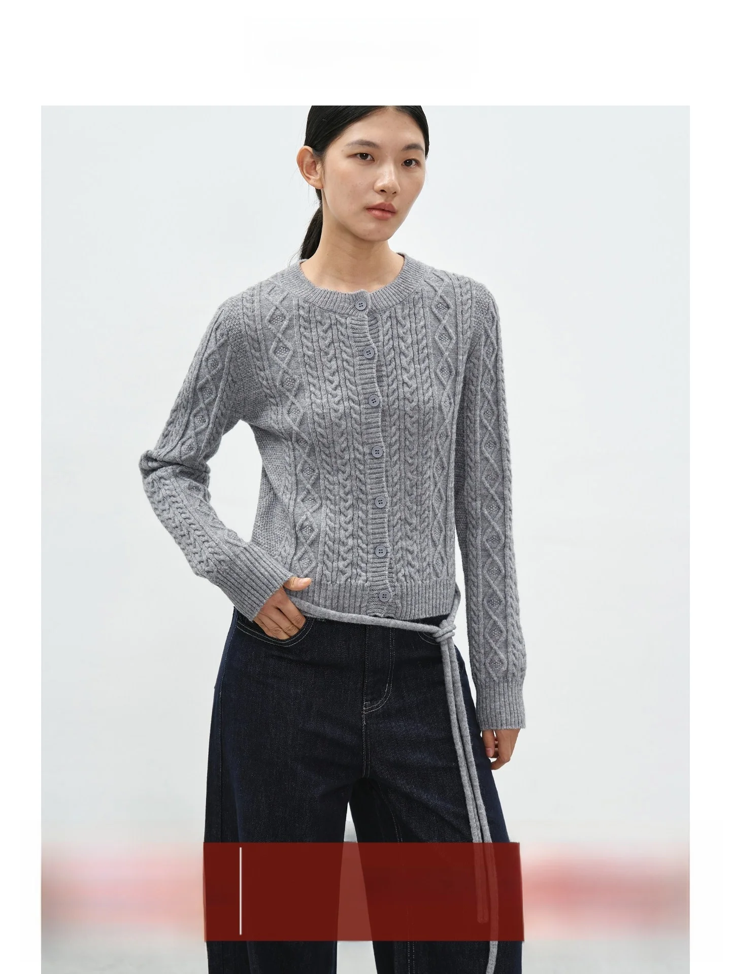 Женский вязаный кардиган EIGHTHMONTH с круглым вырезом, узором «косы» и цветочным дизайном, с поясом для коррекции фигуры, повседневный стиль
Женский вязаный кардиган EIGHTHMONTH с круглым вырезом, узором «косы» и цветочным дизайном, с поясом для коррекции фигуры, повседневный стиль