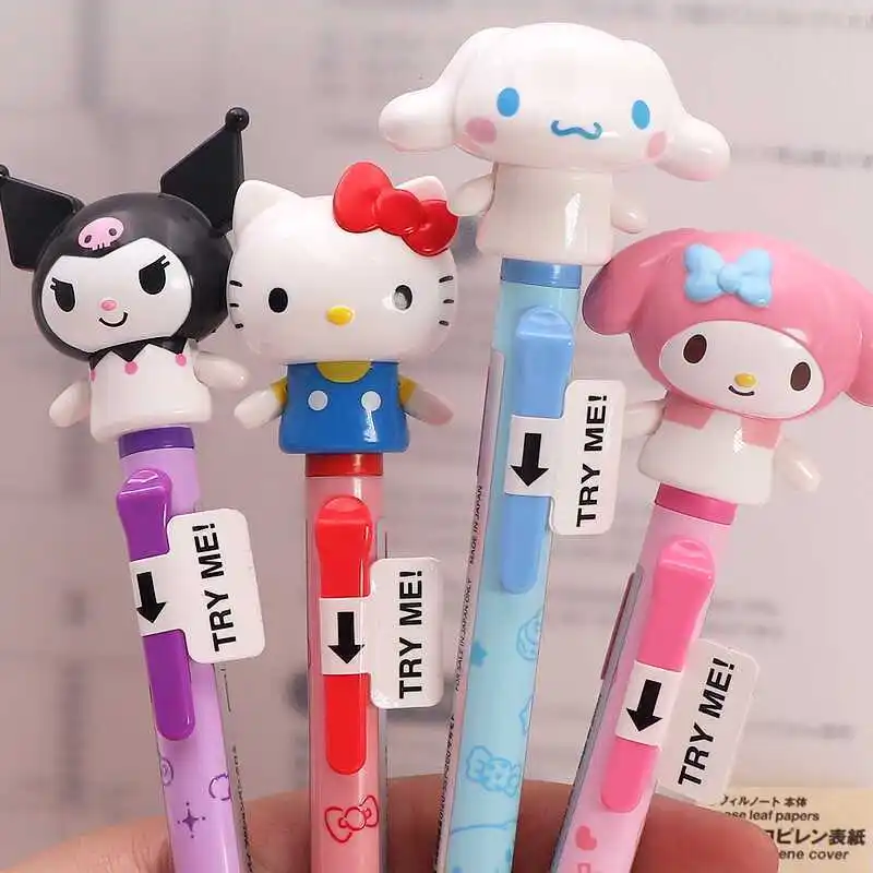 Kawaii HelloKitty cartoon peripheral Sanrio family learning supplies ballpoint pen 3D doll with movable arms, ballpoint pen
Kawaii HelloKitty cartoon peripheral Sanrio family learning supplies ballpoint pen 3D doll with movable arms, ballpoint pen