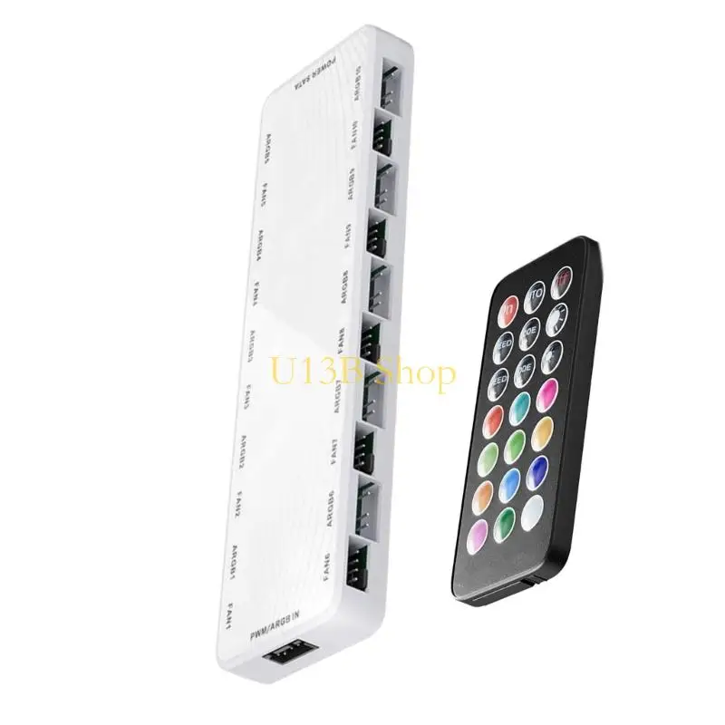 U13B Customizable PC Fan Controller 10 Port ARGB PWM Hub with Remote for Gamers
U13B Customizable PC Fan Controller 10 Port ARGB PWM Hub with Remote for Gamers