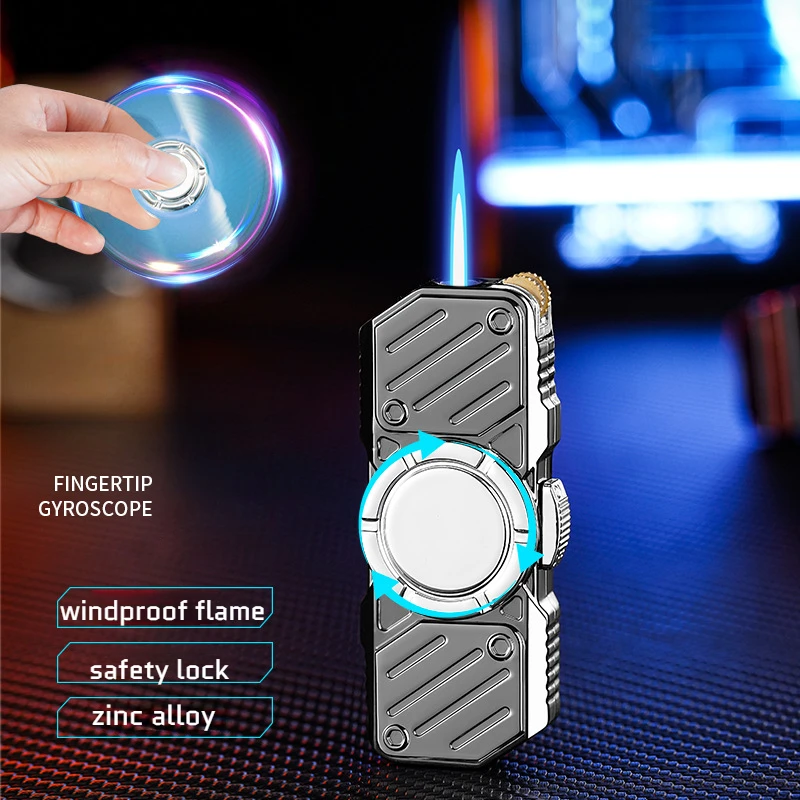 Mecha Striped Gyro Lighter Decompression Trendy Play Direct Windproof Blue Flame Creative Men's Smoking Gadget Cigarette Lighter
Mecha Striped Gyro Lighter Decompression Trendy Play Direct Windproof Blue Flame Creative Men's Smoking Gadget Cigarette Lighter