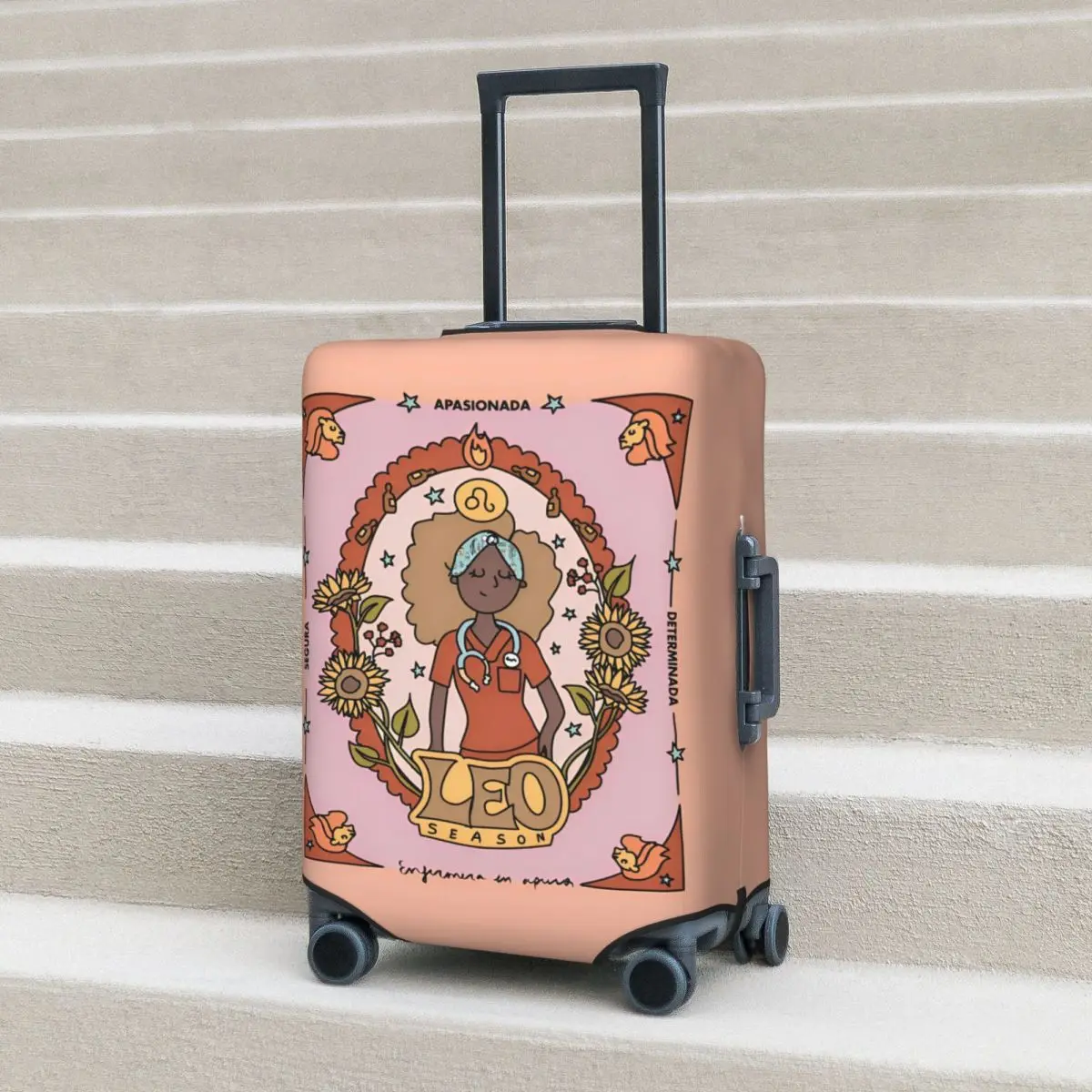 Enfermera En Apuros Suitcase Cover Cruise Trip Holiday Strectch Luggage Accesories Protection
Enfermera En Apuros Suitcase Cover Cruise Trip Holiday Strectch Luggage Accesories Protection