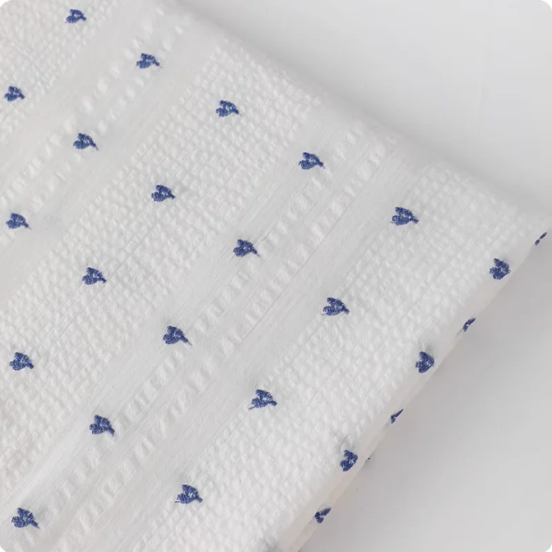 Spring and summer thin white embroidered cotton fabric for pajamas, home wear and women's clothing diy fabric
Spring and summer thin white embroidered cotton fabric for pajamas, home wear and women's clothing diy fabric