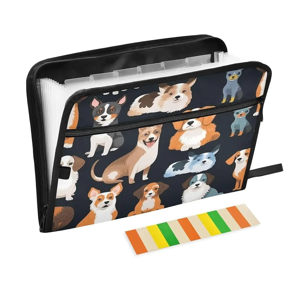 Animal Dog 13 Pocket File Organizer Expanding File Folder with Front Pouch Portable Business Fire Storage Document Organizer
Animal Dog 13 Pocket File Organizer Expanding File Folder with Front Pouch Portable Business Fire Storage Document Organizer