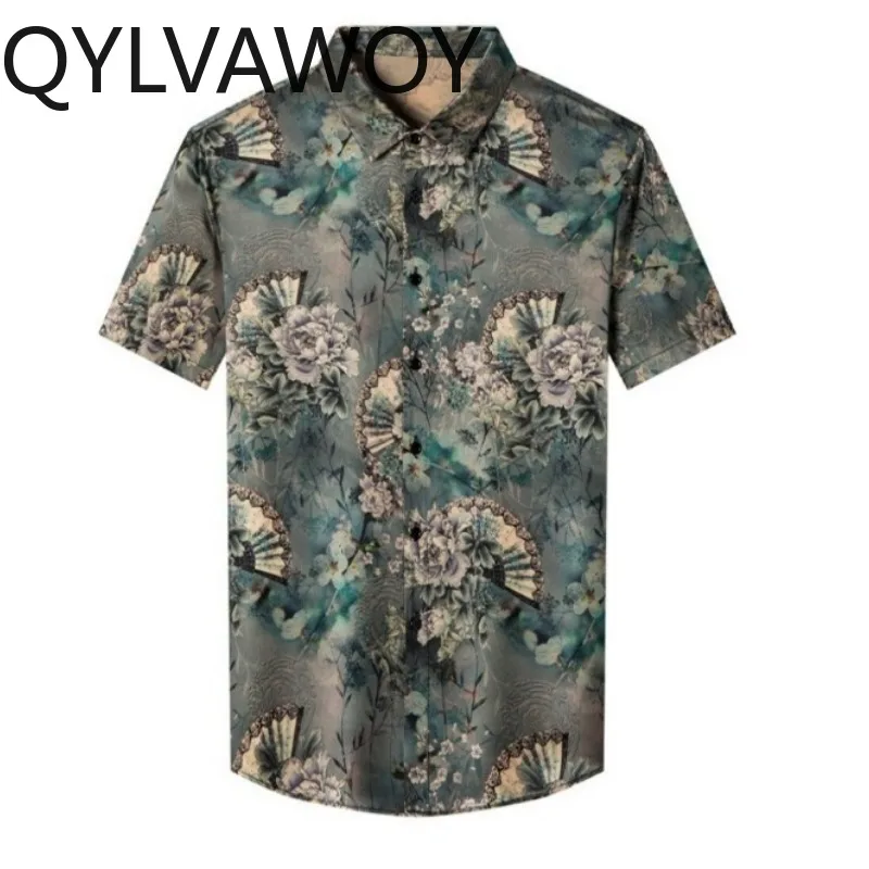 QYLVAWOY 92.4% Mulberry Silk Men's Shirts Lapel Shirt Summer Tops Short Sleeve Shirts for Man Business Casual Camisas Masculina
QYLVAWOY 92.4% Mulberry Silk Men's Shirts Lapel Shirt Summer Tops Short Sleeve Shirts for Man Business Casual Camisas Masculina