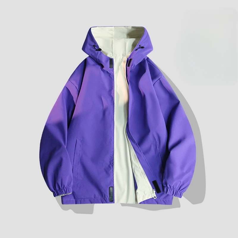 Outdoor Waterproof Hiking Jackets for Men Fashion Double Sided Outerwear Quality Windproof Camping Coats Solid Color with Hood
Outdoor Waterproof Hiking Jackets for Men Fashion Double Sided Outerwear Quality Windproof Camping Coats Solid Color with Hood