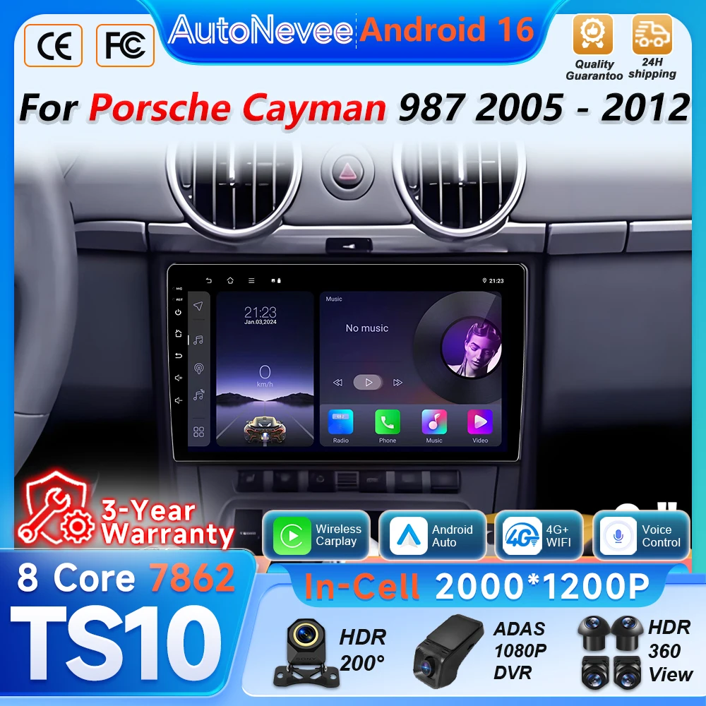 Android Auto Carplay Car Radio For Porsche Cayman 987 2005 2006 2007 2008 2009 2010 2011 2012 Multimedia Player Video 2din RSD
Android Auto Carplay Car Radio For Porsche Cayman 987 2005 2006 2007 2008 2009 2010 2011 2012 Multimedia Player Video 2din RSD