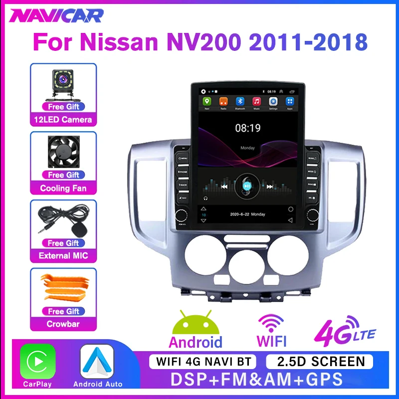 NAVICAR Multimedia Player Car Radio For Nissan NV200 2011 2015-2018 GPS Navigation 2 Din Android10 Car Stereo Receiver Carplay
NAVICAR Multimedia Player Car Radio For Nissan NV200 2011 2015-2018 GPS Navigation 2 Din Android10 Car Stereo Receiver Carplay